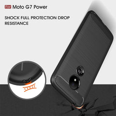 Brushed Texture Carbon Fiber TPU Case for Motorola Moto G7 Power EU Version, For Motorola Moto G7 Power