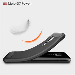 Brushed Texture Carbon Fiber TPU Case for Motorola Moto G7 Power EU Version, For Motorola Moto G7 Power