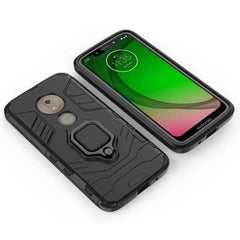 PC + TPU Shockproof Protective Case for Motorola Moto G7 Play, with Magnetic Ring Holder, For Motorola Moto G7 Play