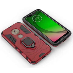 PC + TPU Shockproof Protective Case for Motorola Moto G7 Play, with Magnetic Ring Holder, For Motorola Moto G7 Play