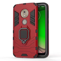 PC + TPU Shockproof Protective Case for Motorola Moto G7 Play, with Magnetic Ring Holder, For Motorola Moto G7 Play