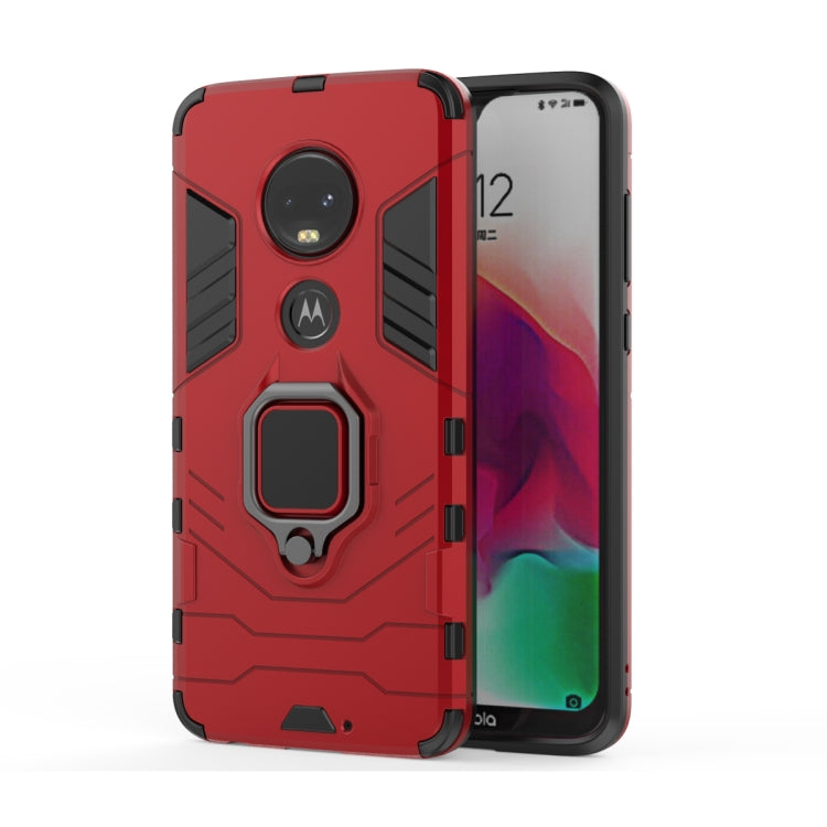 PC + TPU Shockproof Protective Case for Motorola Moto G7, with Magnetic Ring Holder, For Motorola Moto G7