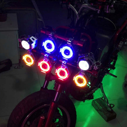U7 10W 1000LM CREE LED Life Waterproof Headlamp Light with Angel Eyes Light for Motorcycle / SUV, DC 12V, U7 10W 1000LM Red Light, U7 10W 1000LM Blue Light