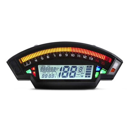 Speedpark Motorcycle LCD TFT Digital Speedometer 14000RPM 6 Gear Backlight Motorcycle Odometer for 1,2,4 Cylinders Meter