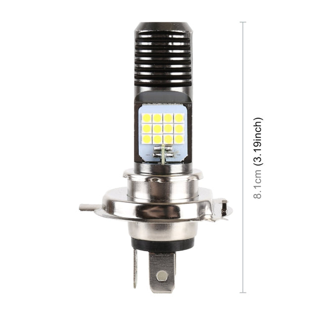 H4 DC12V / 7.4W Motorcycle LED Headlight with 24LEDs SMD-3030 Lamp Beads, H4 Style 2 (White Light), H4 Style 2 (Yellow + White)