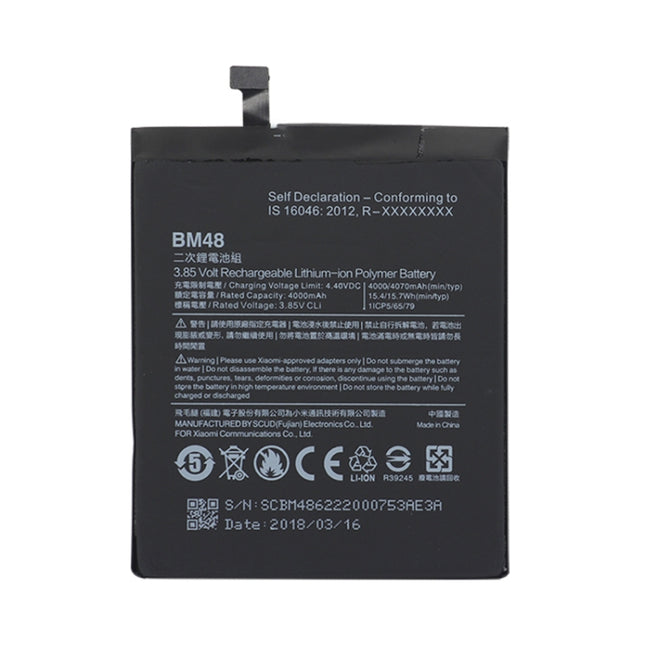 BM48 4000mAh for Xiaomi Note 2 Li-Polymer Battery, For Xiaomi Note 2