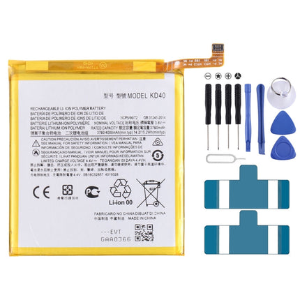 For Motorola Moto G8 Plus XT201/XT2019-2 4000mAh Replacement Li-Polymer Battery KD40, For Motorola Moto G8 Plus