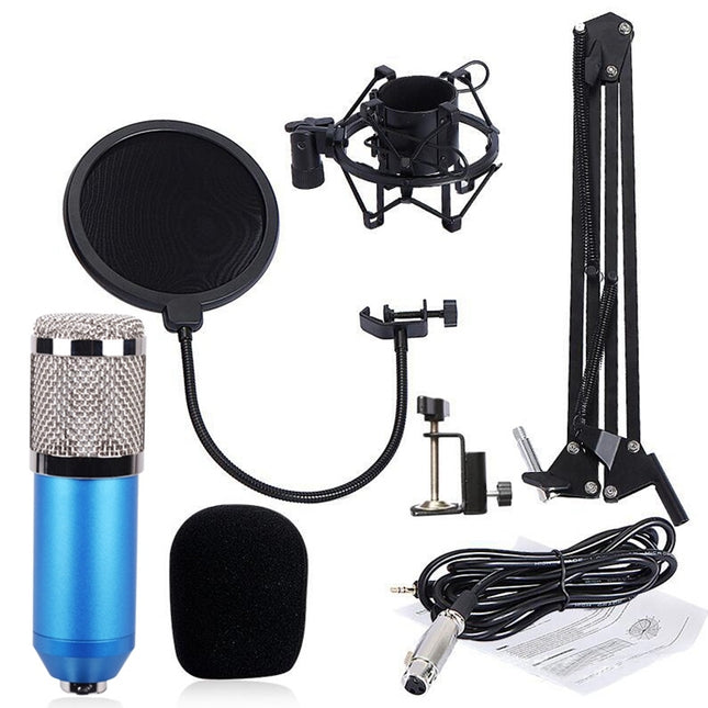 BM-800 Network K-Song Dedicated High-end Metal Shock Mount Microphone Set, BM800 Kit Blue, BM800 Kit Black, BM800 Kit Pink