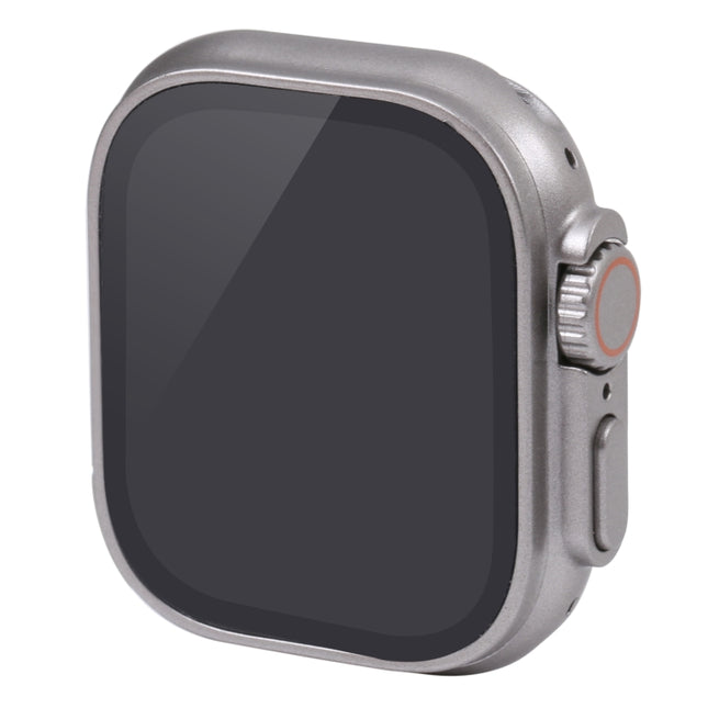 For Apple Watch Ultra 49mm Black Screen Non-Working Fake Dummy Display Model, For Photographing Watch-strap, No Watchband, 49mm Black Screen,No Watchband (Silver)