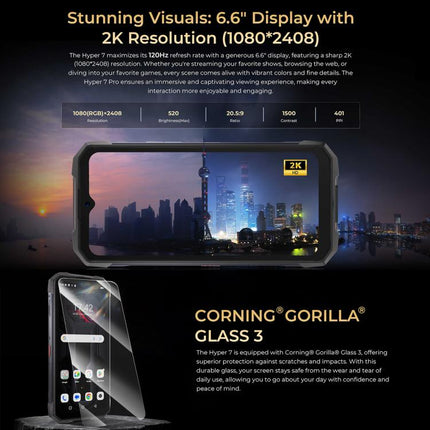 HOTWAV Hyper 7 Rugged Phone, 8GB+256GB, 10800mAh, 6.6 inch Android 14 MediaTek Dimensity 7050 5G, Network: 5G, OTG, NFC