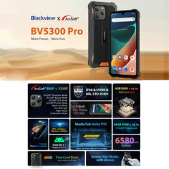 IP68/IP69K/MIL-STD-810H, Face Unlock, 6580mAh Battery, 6.1 inch Android 12 MTK6765 Helio P35 Octa Core up to 2.3GHz, Network: 4G, OTG, NFC, Dual SIM
