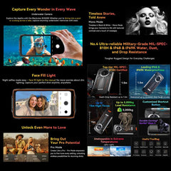 Blackview BV8200 Rugged Phone, 12GB+256GB, 6.5 inch + 1.3 inch Android 14 MediaTekHelio G100 MT8781, Network: 4G, NFC