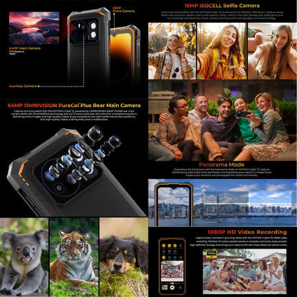 HOTWAV CYBER 13, IP68/IP69K Rugged Phone, 8GB+128GB, 10800mAh, 6.6 inch Android 14.0 Unisoc T606 Octa Core, Network: 4G, NFC, OTG