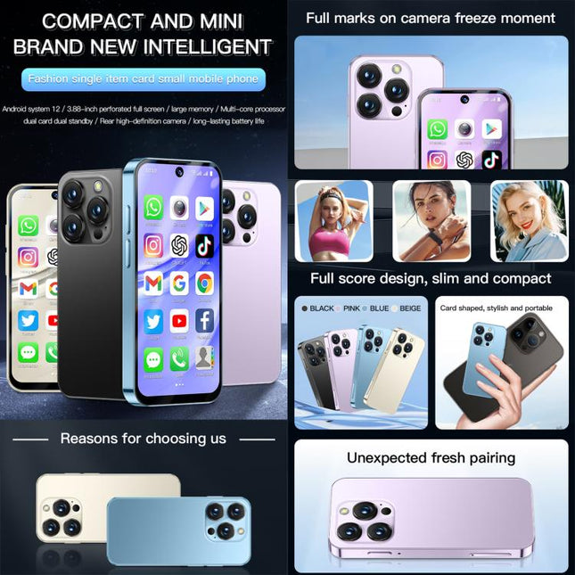 SOYES XS19 Pro, 3GB+32GB, 3.8 inch Android 12.0 MTK6762 Quad Core, Network: 4G, Dual SIM, GPS, OTG, Support Google Play Store, 3GB+32GB