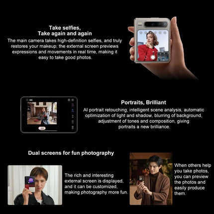 HUAWEI Pura X, 12GB+256GB, Side Fingerprint Identification, 6.3 inch + 3.5 inch HarmonyOS 5.0.1 Octa Core, NFC, OTG, Not Support Google Play