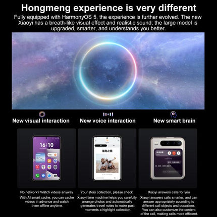 HUAWEI Pura X, 12GB+256GB, Side Fingerprint Identification, 6.3 inch + 3.5 inch HarmonyOS 5.0.1 Octa Core, NFC, OTG, Not Support Google Play