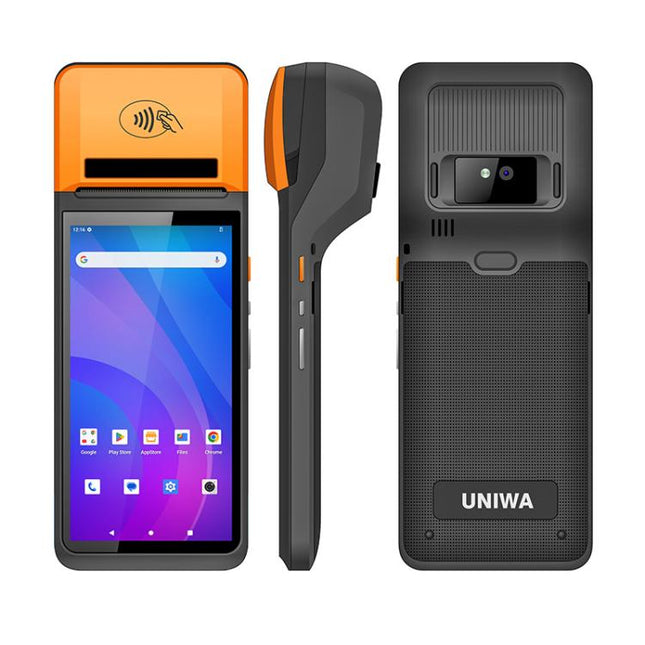 UNIWA V4P Standard Edition, 6 inch NFC Android 13 Smart Handheld POS Phone with Thermal Printer, 3GB+16GB, Unisoc SC9863a Octa Core, Network: 4G, V4P Standard Edition