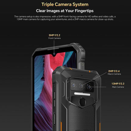Oukitel WP23 Plus Rugged Phone, 8GB+256GB, 6.52 inch Android 14.0Unisoc T606 Octa-core, NFC, OTG, Network: 4G, WP23 Plus 8GB+256GB