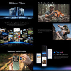 Oukitel WP200 Pro 5G Rugged Phone, 24GB+1TB, Screen Fingerprint, 6.7 inch Android 15.0 MTK Dimensity 8200 Octa-Core, NFC, OTG, Network: 5G