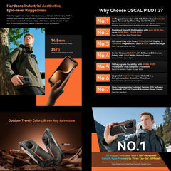 Blackview Oscal Pilot 3 5G Rugged Phone, 12GB+256GB, Night Vision Camera, 6.56 inch Android 15 MediaTek Dimensity 6300 Octa Core, Network: 5G, OTG, NFC