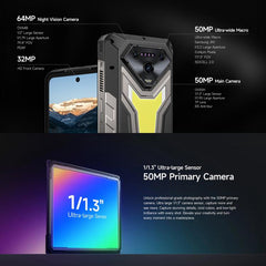 Ulefone Armor 34 Pro, 16GB+512GB, Night Vision, IP68/IP69K Rugged Phone, 6.95 inch Android 15 MediaTek Dimensity 7300 Octa Core, Network: 5G, NFC, OTG