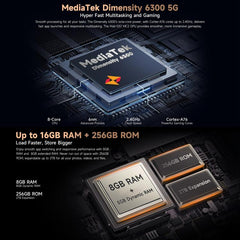 Ulefone Armor X16 Pro, 5GB+256GB, Night Vision, IP68/IP69K Rugged Phone, 6.56 inch Android 15 MediaTek Dimensity 6300 Octa Core, Network: 5G, NFC, OTG