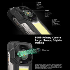 Ulefone Armor 33 Rugged Phone, 12GB+512GB, 6.95 inch Android 15 MediaTek Helio G100 Octa Core, Network: 4G, OTG, NFC, LED Light