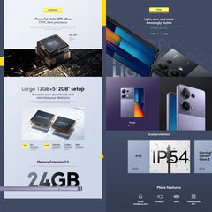 Xiaomi POCO M6 Pro Global, 12GB+512GB, In-screen Fingerprint, 6.67 inch MIUI 14 MediaTek Helio G99-Ultra Octa Core 2.2GHz, NFC, Network: 4G