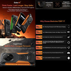 Blackview FORT 1, 4GB+128GB, 6.56 inch Android 15 Unisoc UMS9230E T615 Octa Core, Network: 4G, OTG, NFC