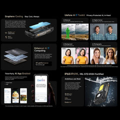 Ulefone Armor 29 Pro Thermal Version Rugged Phone, 16GB+512GB, Night Vision, 6.67 inch + 1.04 inch Android 15 MediaTek Dimensity 7400 Octa Core, Network: 5G, OTG, NFC