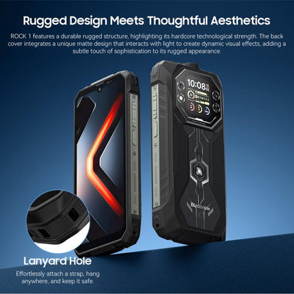 Blackview ROCK 1 Rugged Phone, 8GB+256GB, 6.56 inch Android 16 MT6769V/CB Helio G81 Octa Core, Network: 4G, OTG, NFC, ROCK 1 8GB+256GB