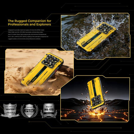 Oukitel WP60 Rugged Phone, 12GB+512GB, Night Vision, 108MP Camera, Side Fingerprint, 7.2 inch Android 15 MediaTek Dimensity 7025 Octa Core, NFC, OTG, Network: 5G, 12GB+512GB