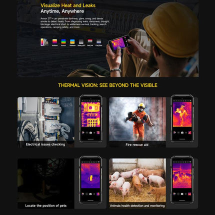 Ulefone Armor 27T+ Rugged Phone, 12GB+256GB, Thermal Imager, Night Vision, 10600mAh, 6.78 inch Android 14 MediaTek Helio G99 Octa Core, Network: 4G, NFC, OTG, Armor 27T+