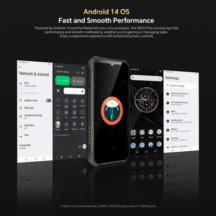 Oukitel WP23 Plus Rugged Phone, 4GB+128GB, 6.52 inch Android 14.0Unisoc T606 Octa-core, NFC, OTG, Network: 4G, WP23 Plus 4GB+128GB