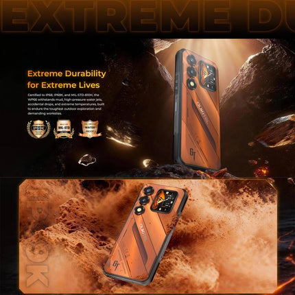Oukitel WP66 5G Rugged Phone, 12GB+512GB, Side Fingerprint, 6.6 inch Android 16.0 MTK Dimensity 7025 Octa-Core, NFC, OTG, Network: 5G