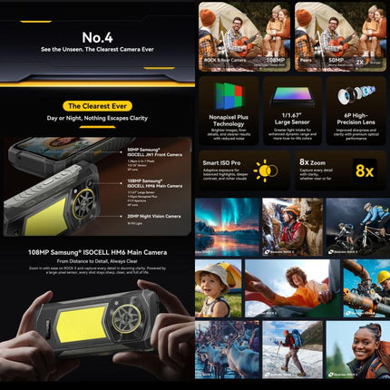 Blackview ROCK 5 Rugged Phone, 6GB+256GB, 6.67 inch Android 16 Helio G100 MT8781 Octa Core, Network: 4G, OTG, NFC, 6GB+256GB