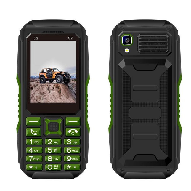 Q7 3G Key Phone, 3600mAh Battery, 2.4 inch, SOS, 21 Keys, Dual SIM, Network: 3G, Support Whatsapp, Facebook