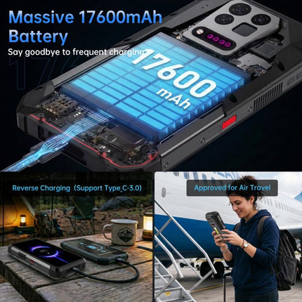 Unihertz 8849 Tank 5 Pro Thermal Imaging Projector Rugged Phone, 18GB+512GB, Side Fingerprint, Night Vision, 6.73 inch Android 16 MediaTek MT6989 Dimensity 9400e Octa Core, Network: 5G, NFC, Tank 5 Pro 18GB+512GB
