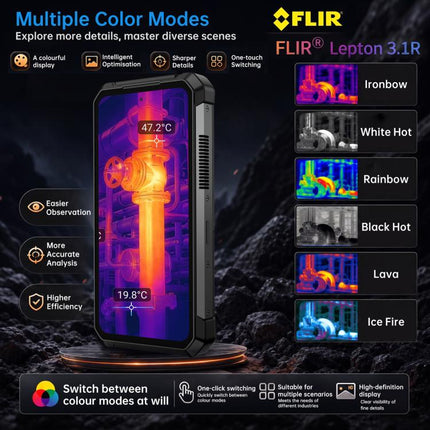Unihertz 8849 Tank 5 Pro Thermal Imaging Projector Rugged Phone, 18GB+512GB, Side Fingerprint, Night Vision, 6.73 inch Android 16 MediaTek MT6989 Dimensity 9400e Octa Core, Network: 5G, NFC, Tank 5 Pro 18GB+512GB