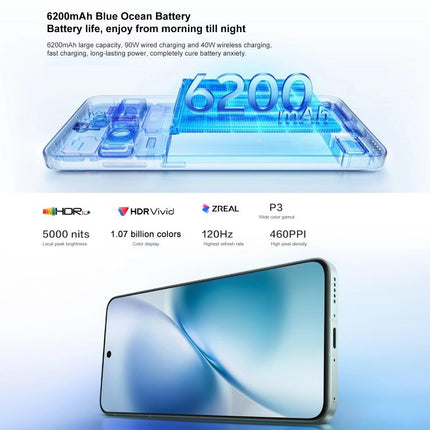 vivo X200s, 16GB+256GB, Face ID / 3D Ultrasonic Fingerprint, 6.67 inch OriginOS 5 / Android 15 Dimensity 9400+ Octa Core, OTG, NFC, Network: 5G, Support Google Play
