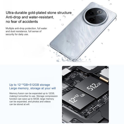 vivo Y300 Pro+, 12GB+256GB, Face ID / Screen Fingerprint, 6.77 inch Android 15 OriginOS 5 Snapdragon 7s Gen 3 Octa Core, OTG, NFC, Network: 5G