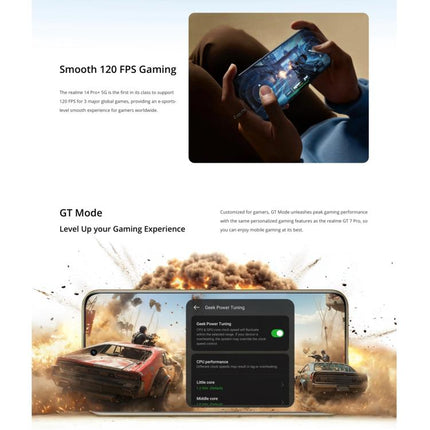 Realme 14 Pro+, 12GB+256GB, Screen Fingerprint Identification, 6.83 inch Realme UI 6.0 Snapdragon 7s Gen 3 Octa Core, NFC, Network: 5G