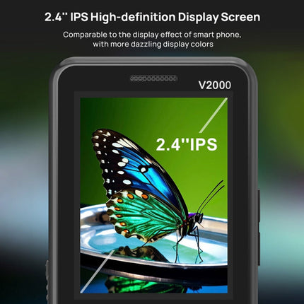 UNIWA V2000 Elder Keypad Phone, 2.4 inch Unisoc T107, 1700mAh Battery, LED Flashlight, SOS, Network: 4G, EU Plug
