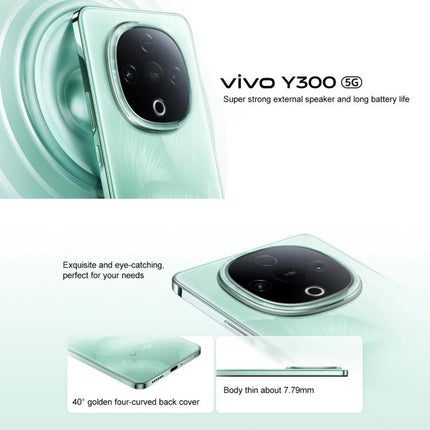vivo Y300, 8GB+256GB, Face ID / Screen Fingerprint Identification, 6.77 inch Android 15 OriginOS 5 Dimensity 6300 Octa Core, OTG, Network: 5G