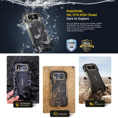 Ulefone Armor 27 Pro Rugged Phone, 12GB+256GB, Night Vision, 10600mAh, 6.78 inch Android 14 MediaTek Dimensity 6300 Octa Core, Network: 5G, NFC, Armor 27 Pro