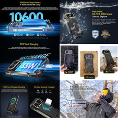 Ulefone Armor 27T Pro Rugged Phone, Thermal Imaging, 12GB+256GB, Night Vision, 10600mAh, 6.78 inch Android 14 MediaTek Dimensity 6300 Octa Core, Network: 5G, NFC, Armor 27T Pro