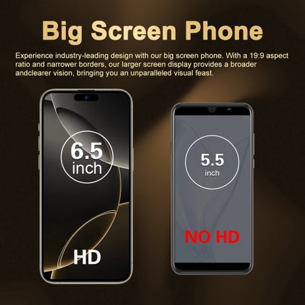 i16 Pro Max / Q5A, 6GB+128GB, 6.5 inch Screen, Face Identification, Android 10 MTK6762 Octa Core, OTG, NFC, Network: 4G, Dual SIM, US Plug, i16 Pro Max / Q5A, US Plug
