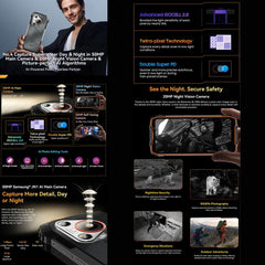 Blackview BL7000 Rugged Phone, 8GB+256GB, 6.78 inch Android 15 MediaTek Dimensity 6300 Octa Core, Network: 5G, NFC, OTG