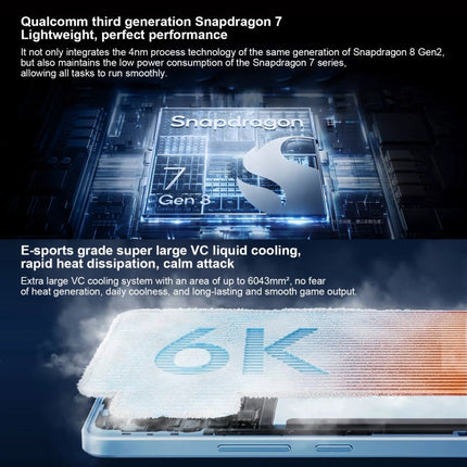 vivo Y200 GT, Dual Back Cameras, 12GB+256GB, Face ID Screen Fingerprint Identification, 6.78 inch Android 14.0 OriginOS 4 Snapdragon 7 Gen 3 Octa Core 2.63GHz, OTG, NFC, Network: 5G, Support Google Play