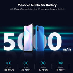 5000mAh Battery, Face Identification, 6.53 inch MIUI 12 MTK Helio G25 Octa Core up to 2.0GHz, Network: 4G, Dual SIM, Support Google Play, 4GB+64GB